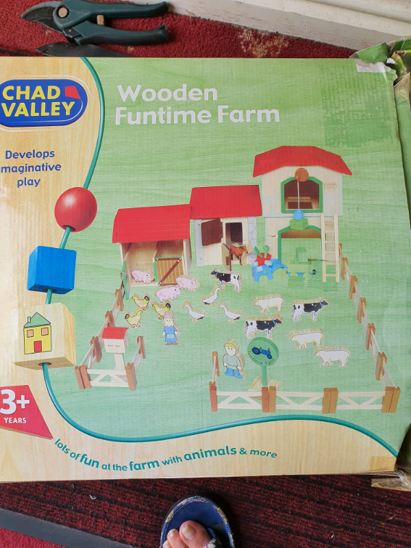 chad valley wooden farm set